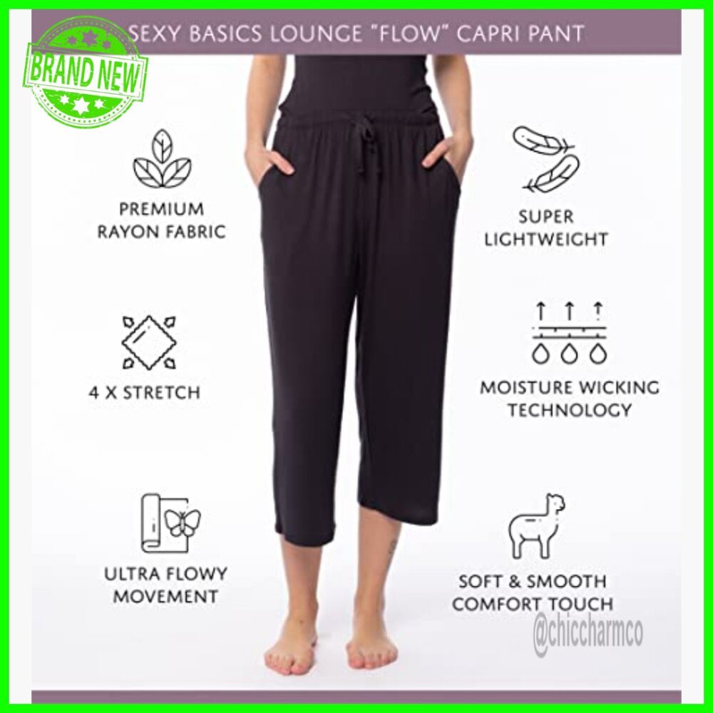 Capri Lounge Pants With Pockets, Drawstring Waist… - image 4
